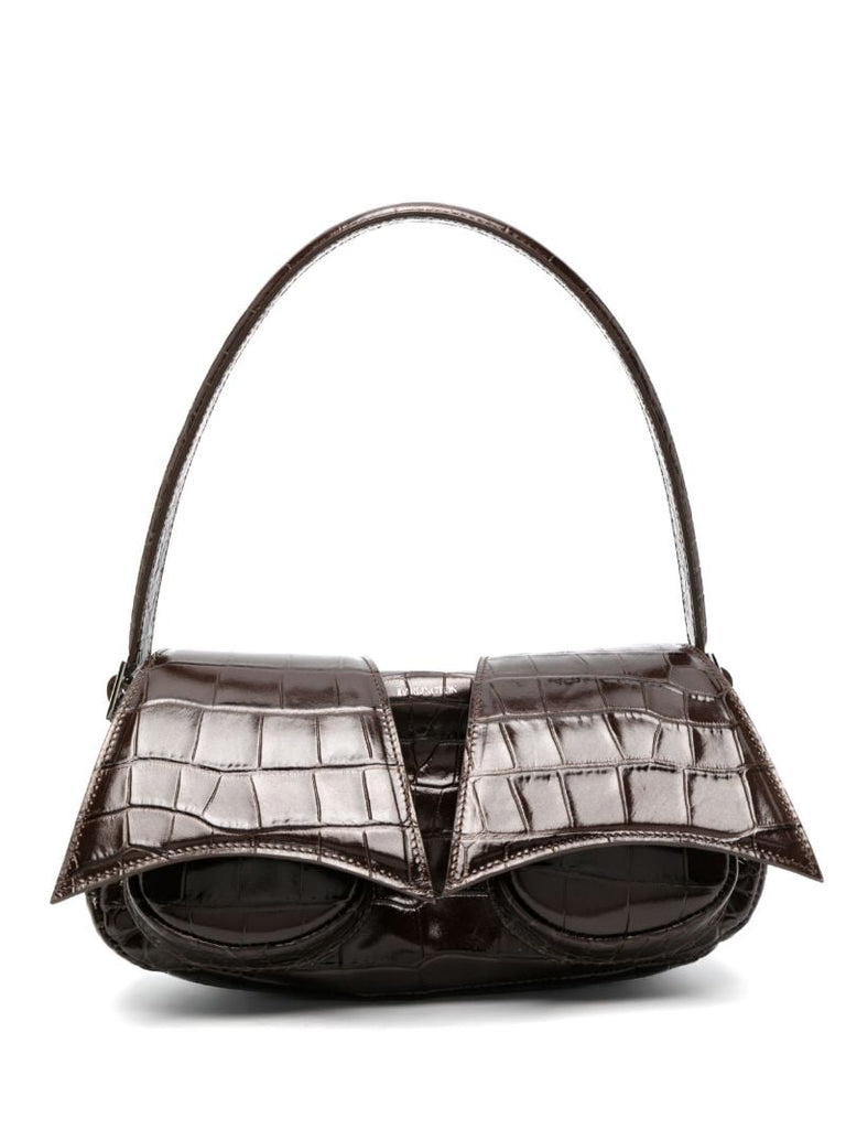 Brown Kika Leather Shoulder Bag