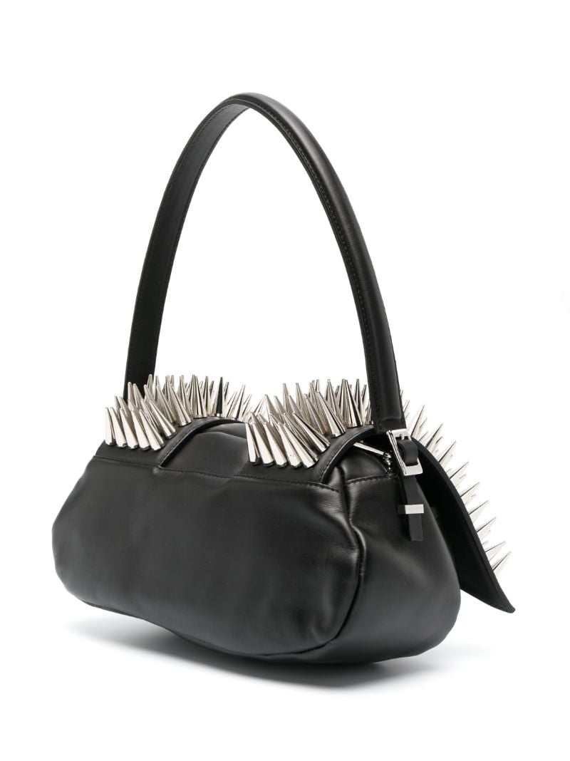 Black Kikka Spiked Leather Tote Bag