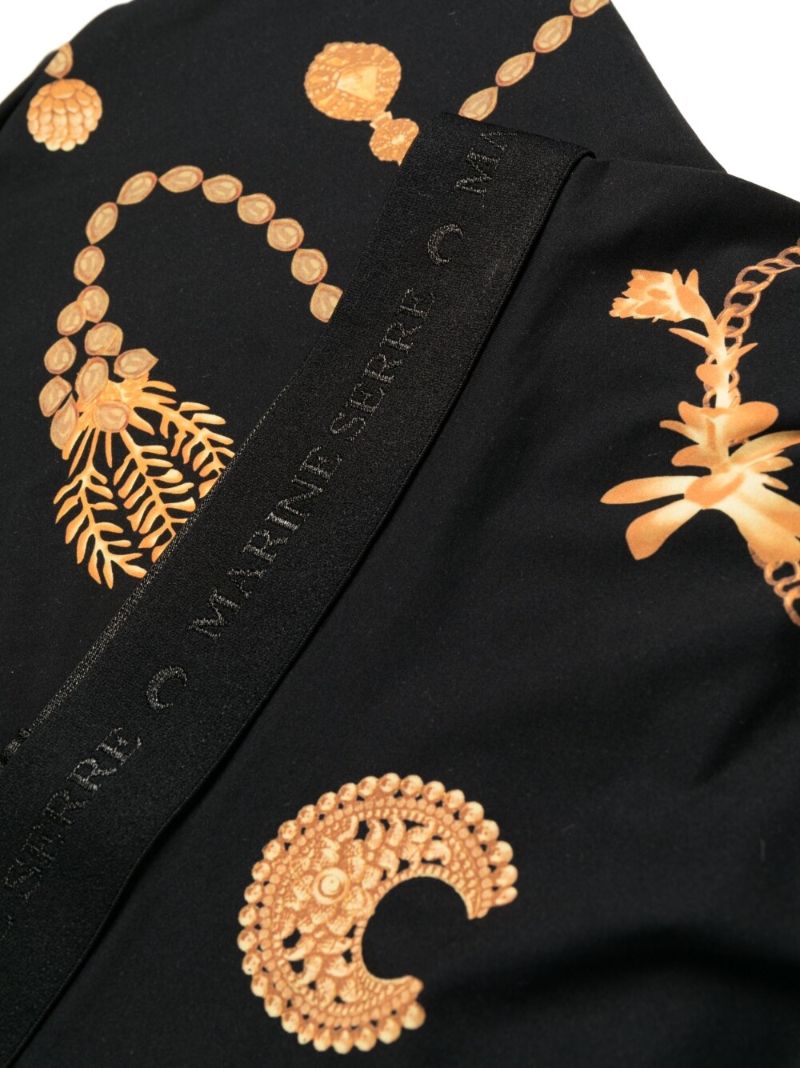 Black Ornament Jewellery Print Tights