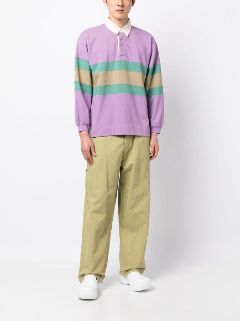 Purple Climber Striped Polo Shirt