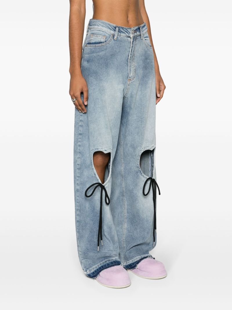 Blue Heart Cut Out Jeans