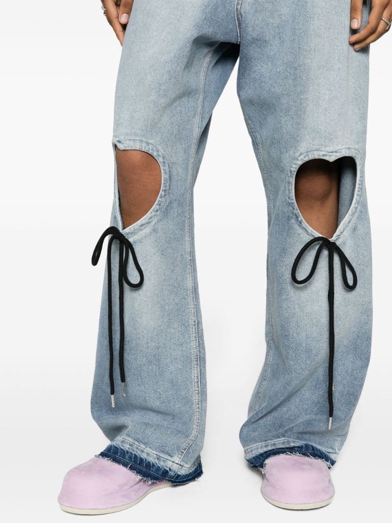 Blue Heart Cut Out Jeans
