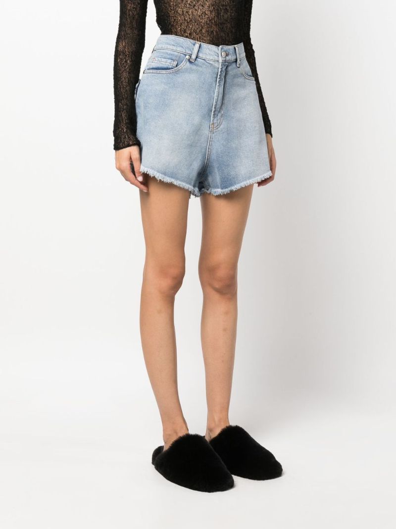 Blue Heart Pocket Denim Shorts