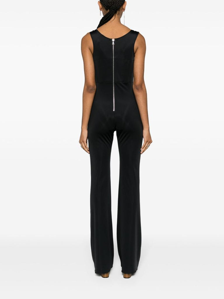 Black Boned Bodice Supplex Jumpsuit