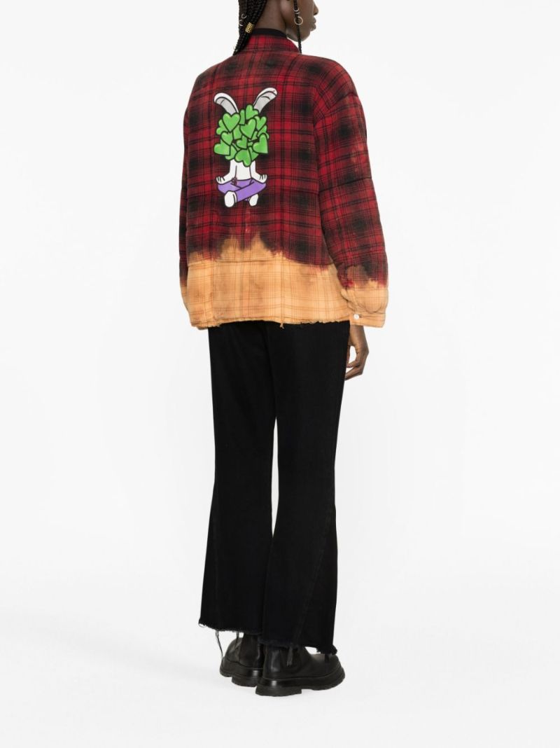 Red Bunny Heart Print Shirt Jacket