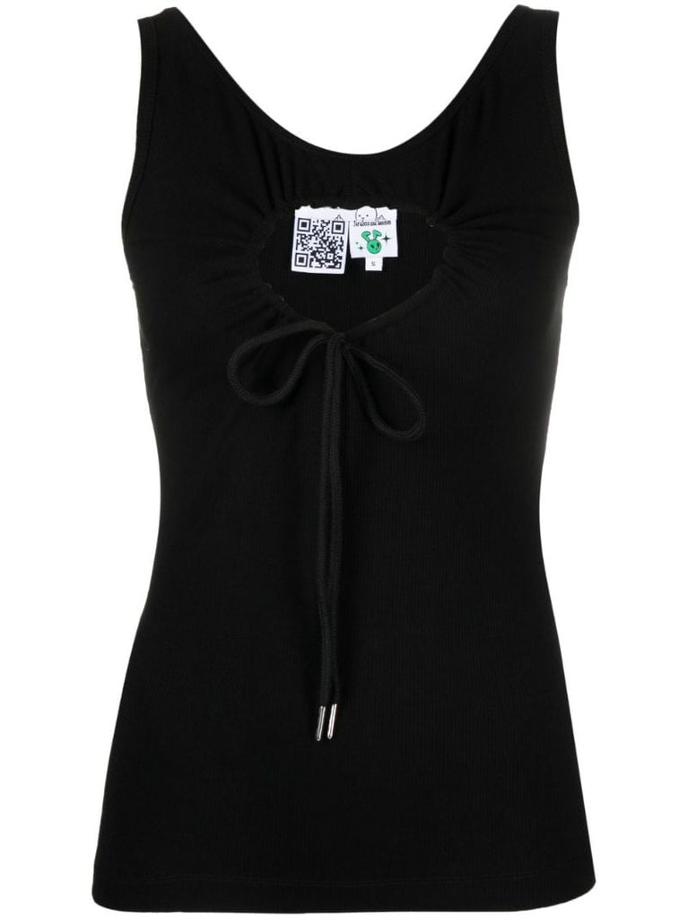 Black Heart Cut-out Tank Top