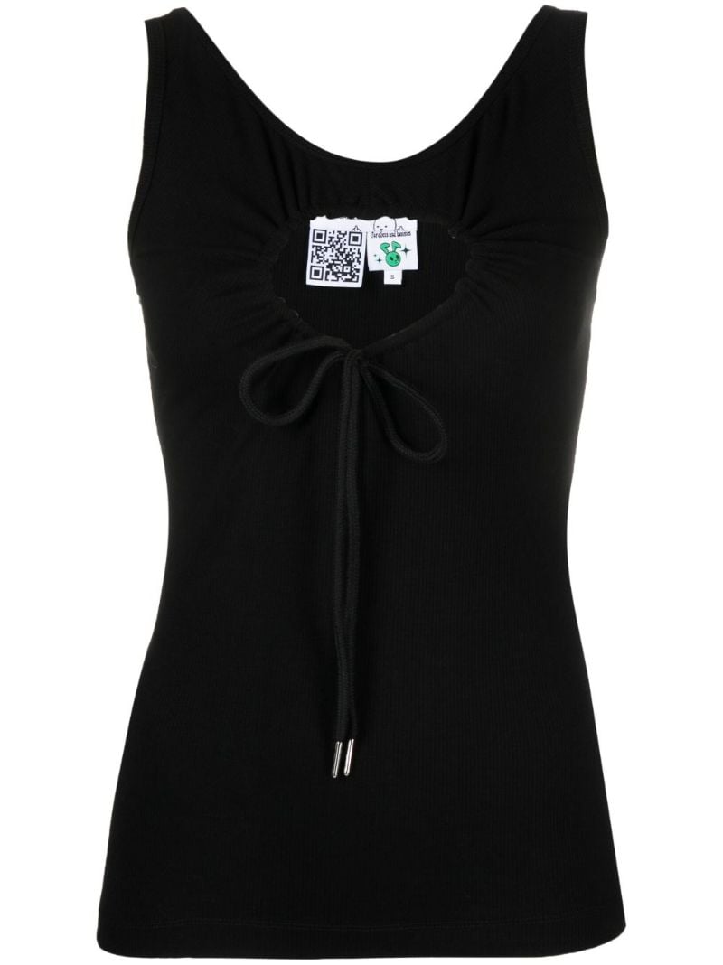 Black Heart Cut-out Tank Top