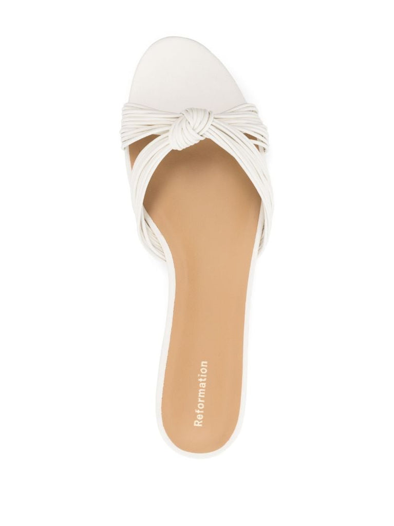 White Peridot Knotted Mules