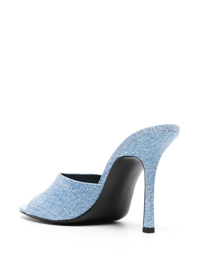 Blue Lucienne 105 Patent-leather Mules