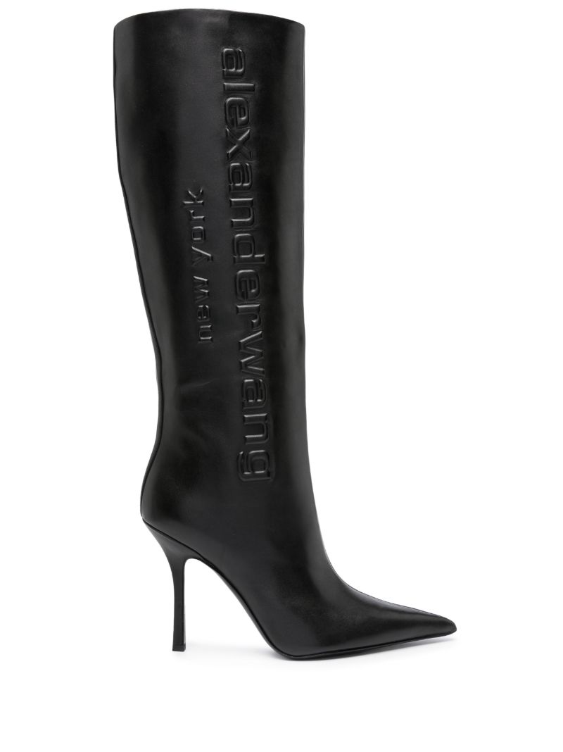 Black Delphine 105 Leather Boots