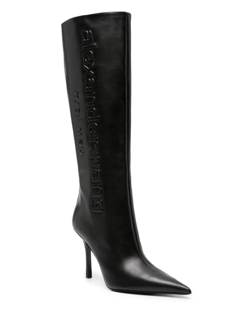 Black Delphine 105 Leather Boots