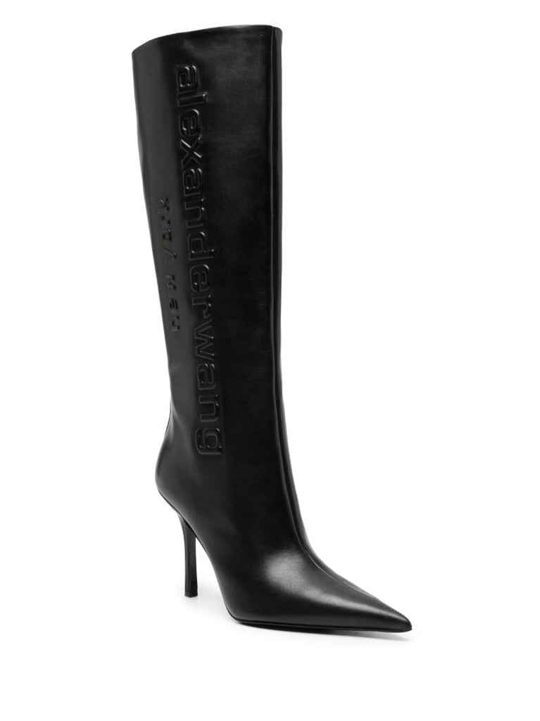 Black Delphine 105 Leather Boots