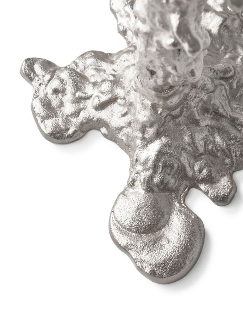 Silver-tone Drip Candle Holder