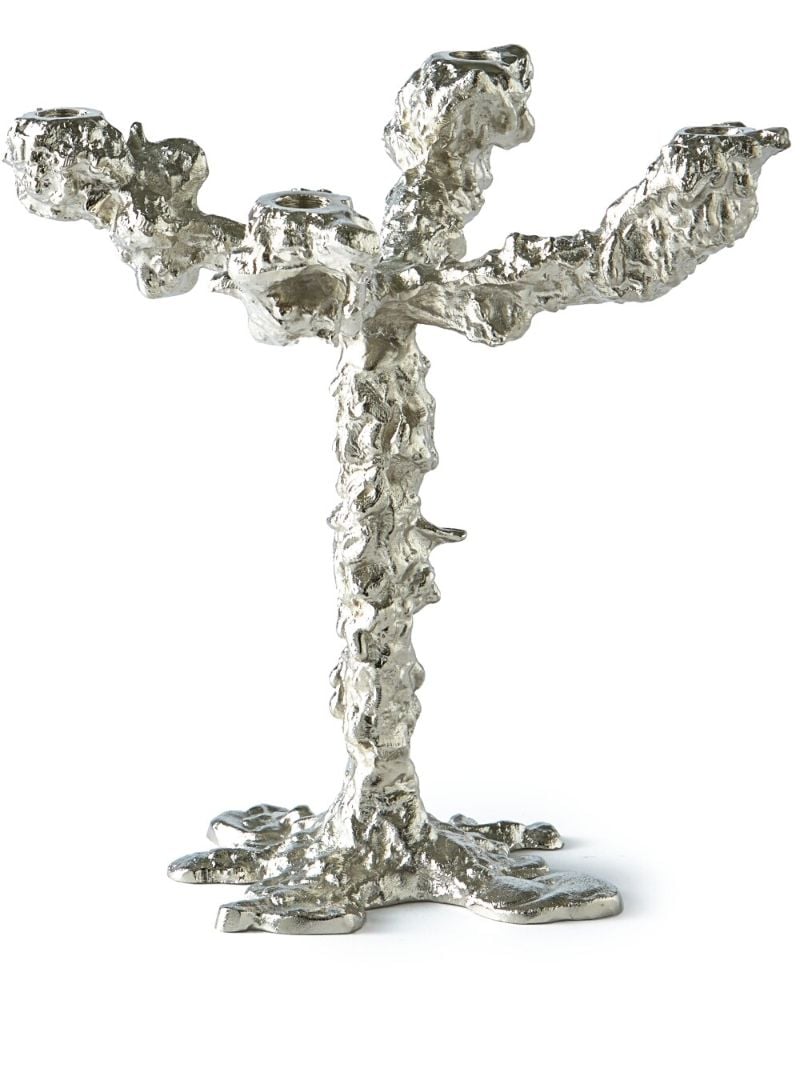 Silver-tone Drip Candle Holder
