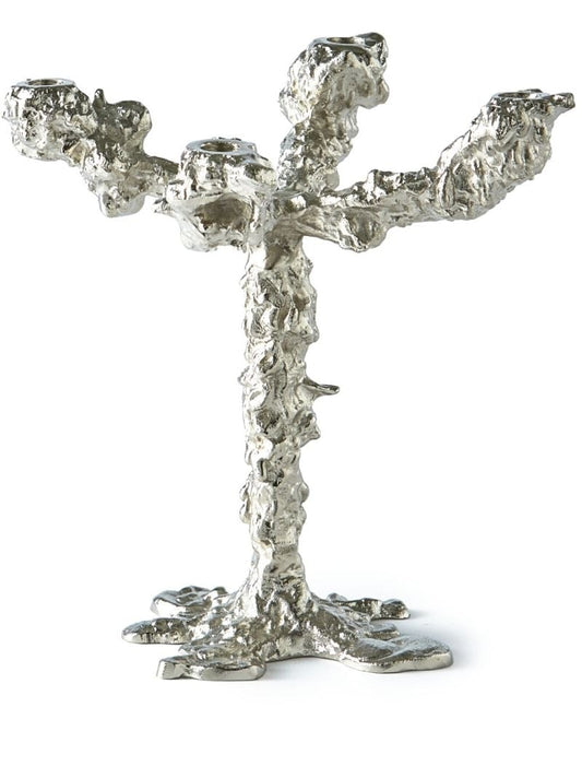 Silver-tone Drip Candle Holder