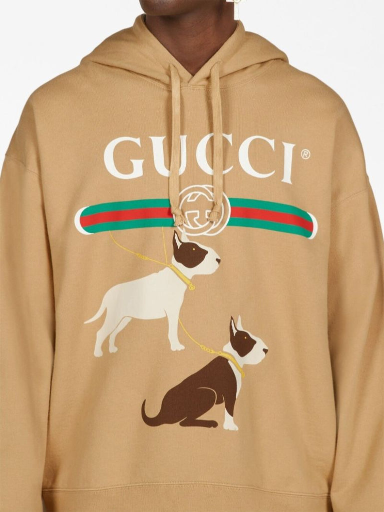 Beige Interlocking G Hoodie