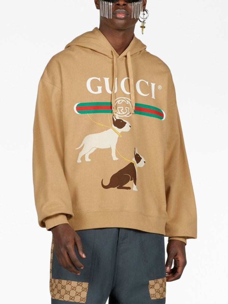 Beige Interlocking G Hoodie