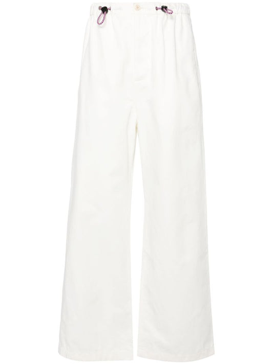 Neutral Twinsburg Cotton Straight Legs Trousers
