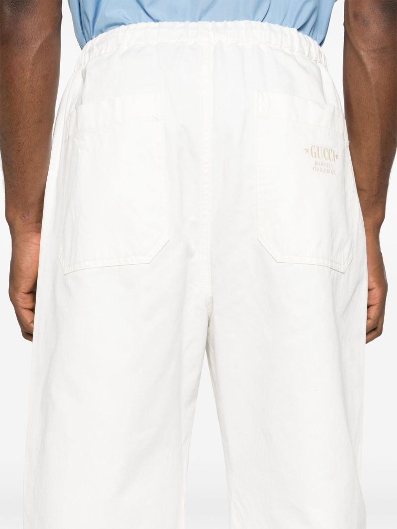 Neutral Twinsburg Cotton Straight Legs Trousers