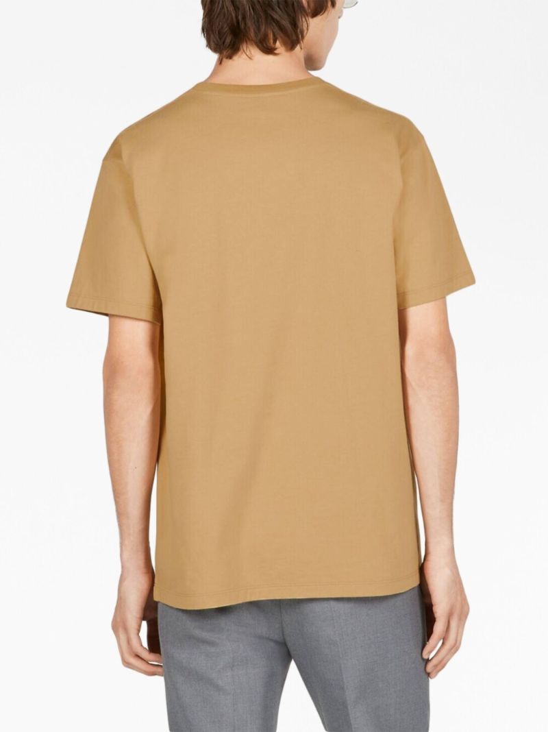 Brown Logo-print Cotton T-shirt