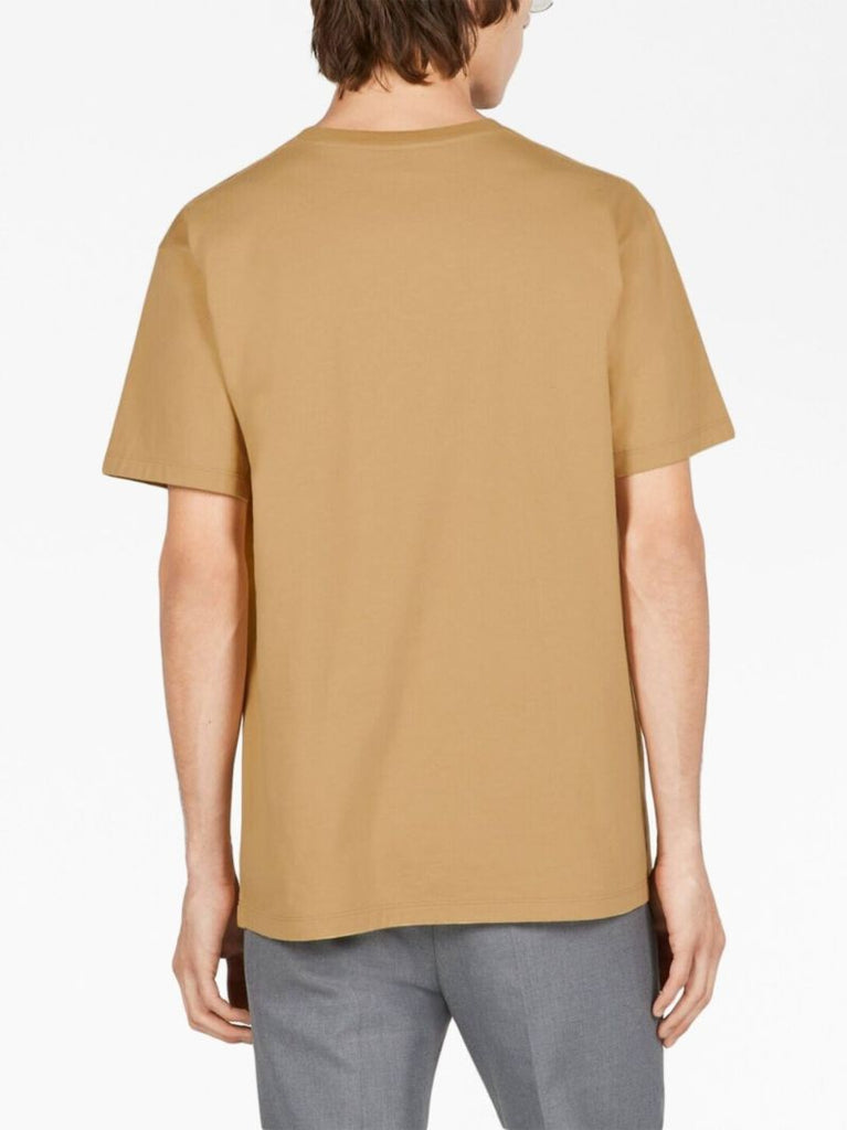 Brown Logo-print Cotton T-shirt