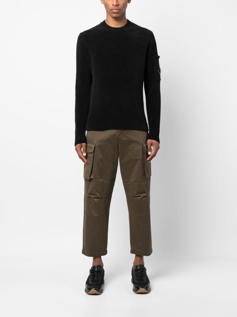 Black Lens Detail Cotton Jumper
