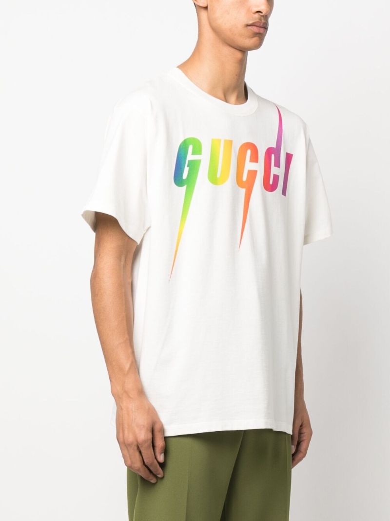 White Gucci Blade Print T-shirt