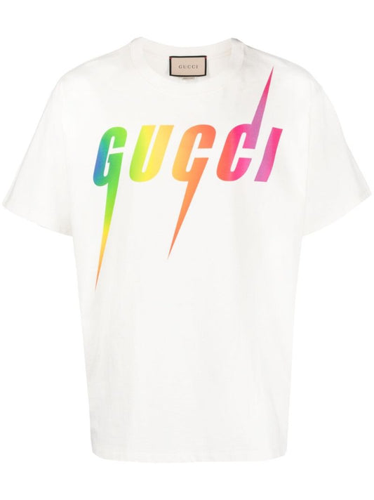 White Gucci Blade Print T-shirt