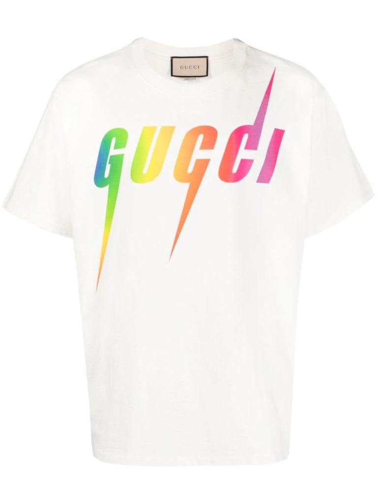 White Gucci Blade Print T-shirt