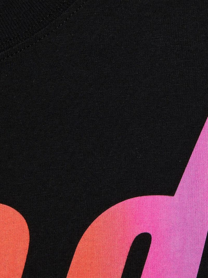 Black Blade Print Cotton T-shirt