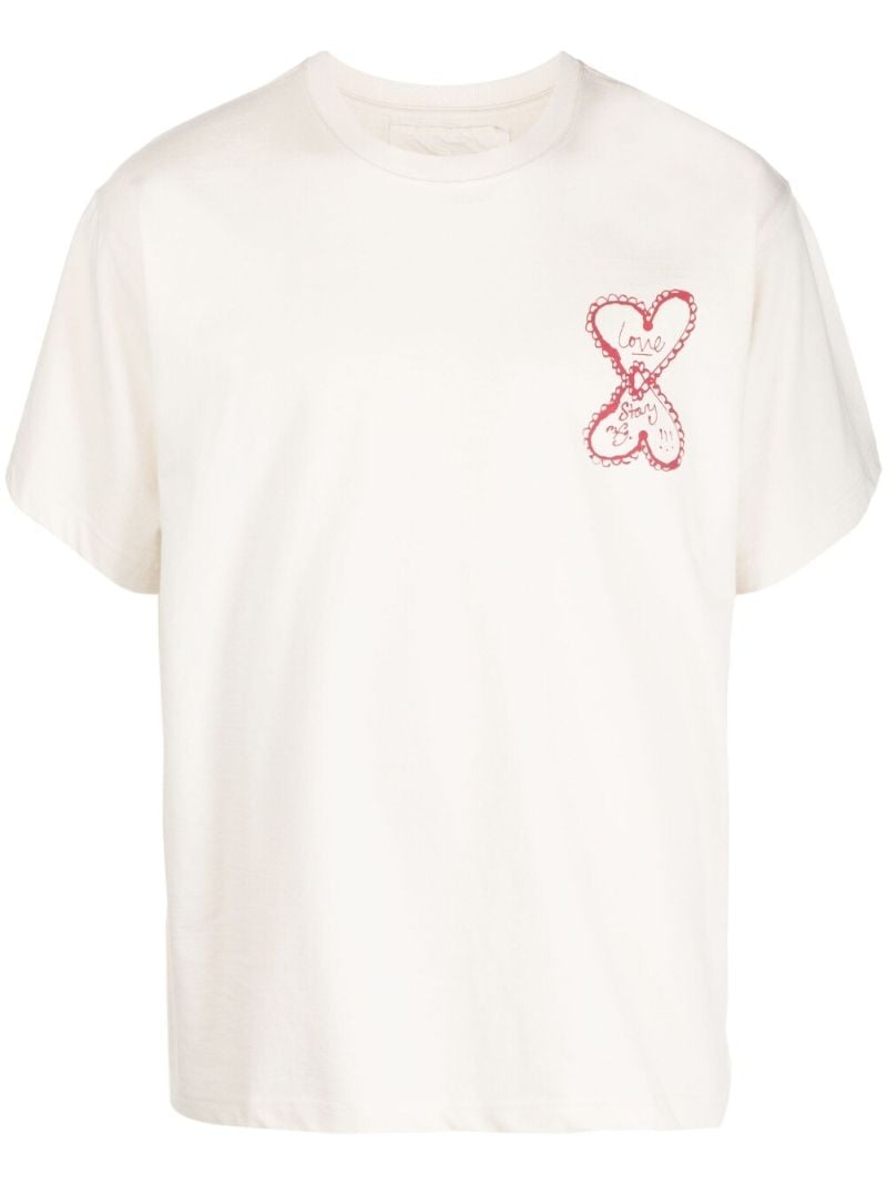 White Grateful Graphic Print T-shirt