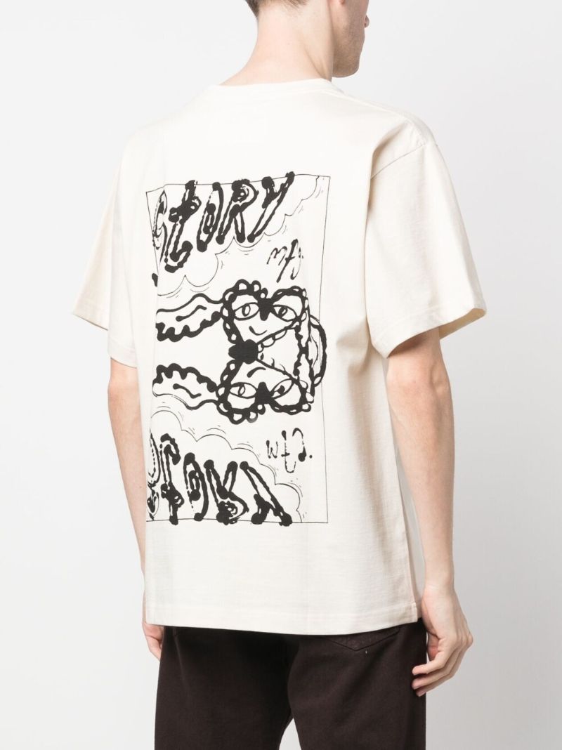 White Grateful Graphic Print T-shirt