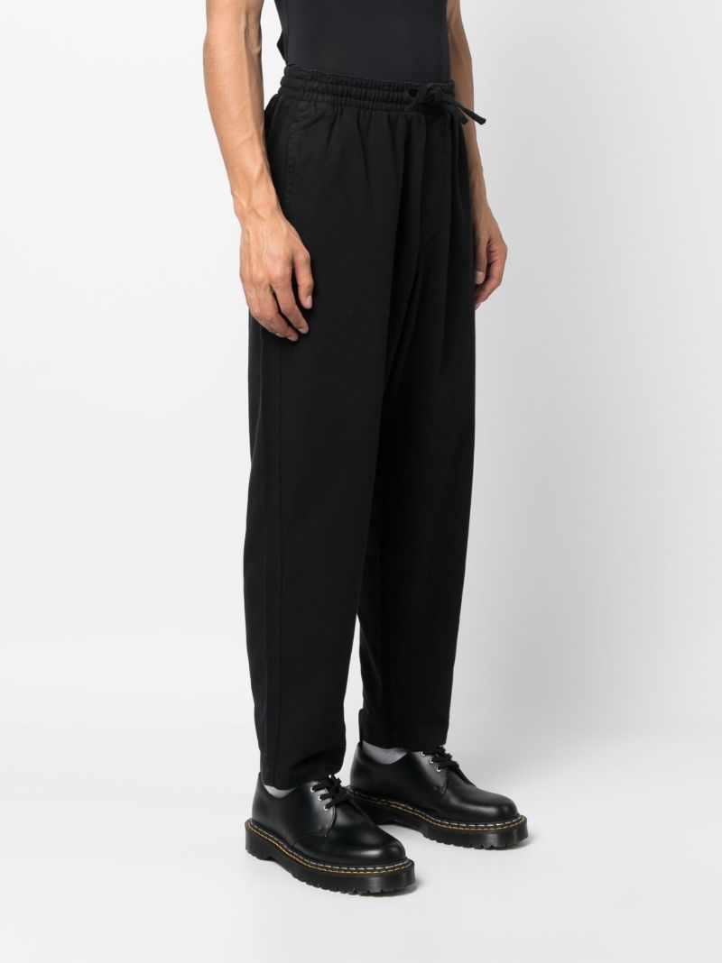 Black Drawstring-waist Trousers