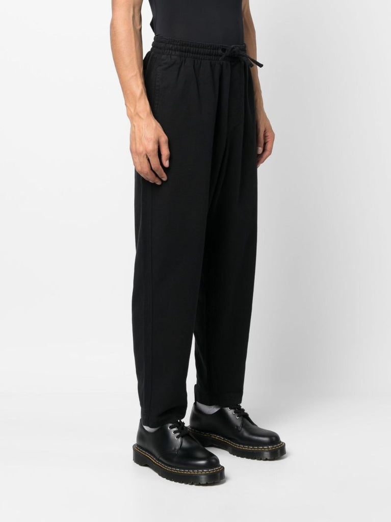 Black Drawstring-waist Trousers