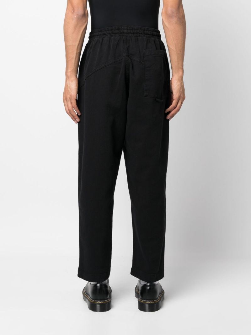 Black Drawstring-waist Trousers