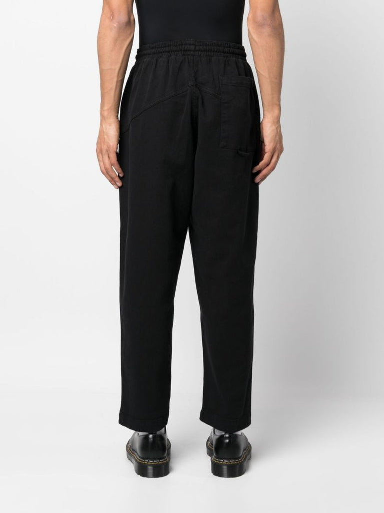 Black Drawstring-waist Trousers