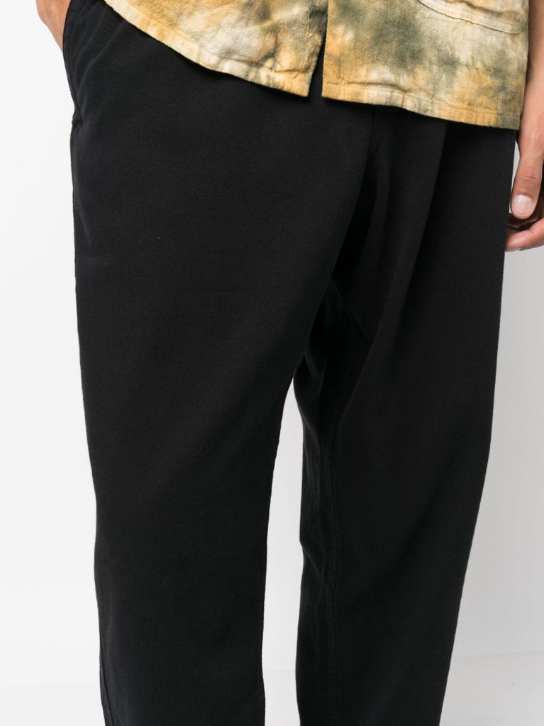 Black Drawstring-waist Trousers