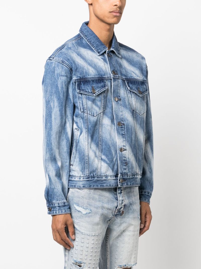 Blue Oh G Bleached Denim Jacket