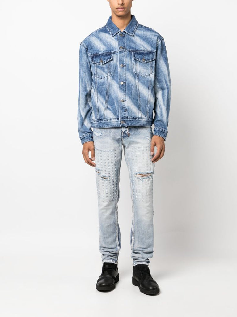 Blue Oh G Bleached Denim Jacket