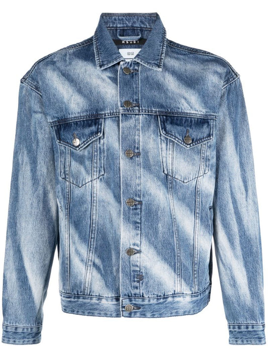 Blue Oh G Bleached Denim Jacket