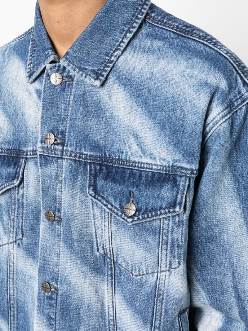 Blue Oh G Bleached Denim Jacket