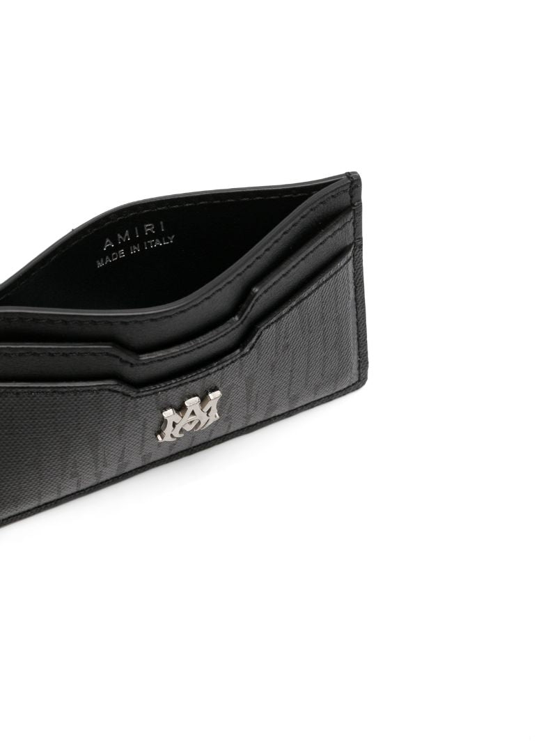 Black Monogram Print Leather Cardholder