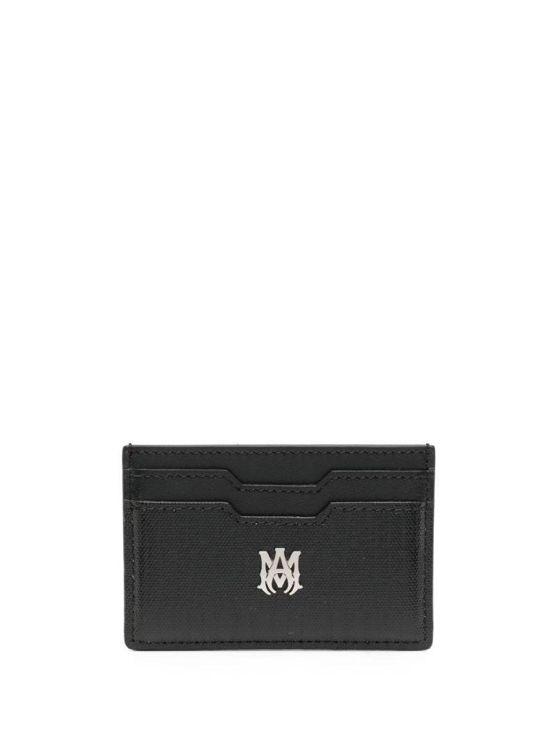 Black Monogram Print Leather Cardholder