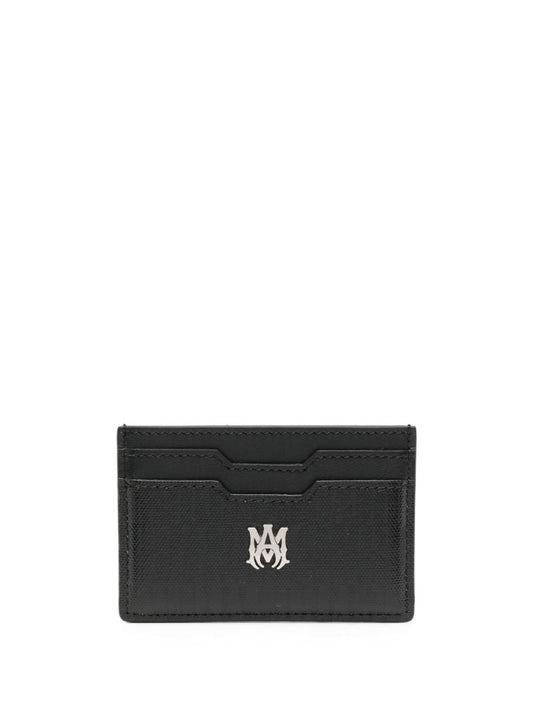 Black Monogram Print Leather Cardholder