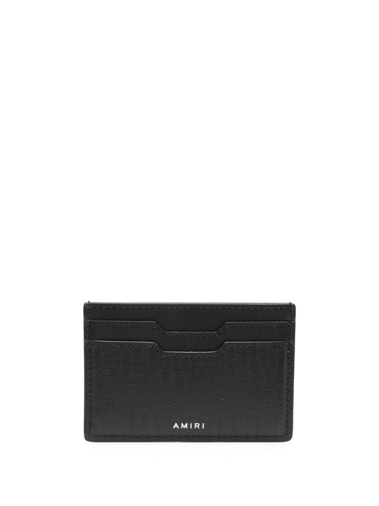 Black Monogram Print Leather Cardholder