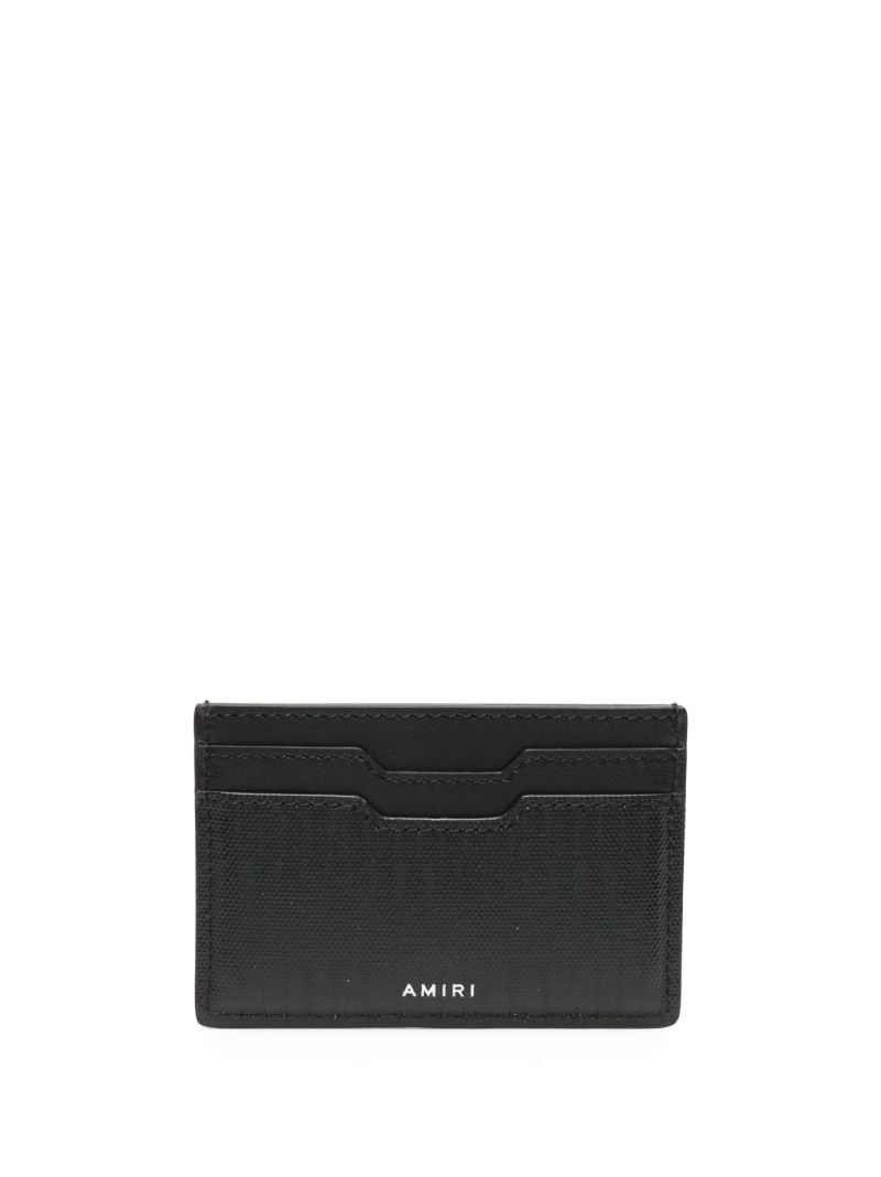 Black Monogram Print Leather Cardholder