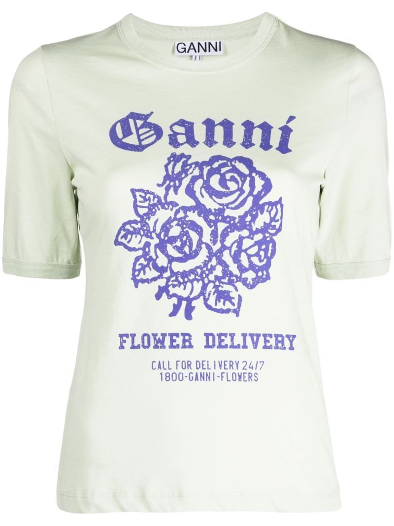 Green Flower Fitter Organic Cotton T-shirt