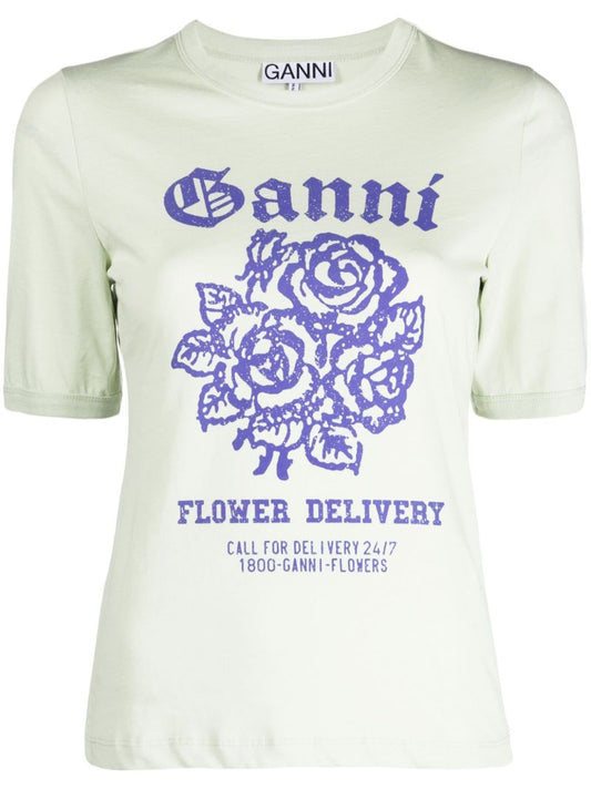 Green Flower Fitter Organic Cotton T-shirt