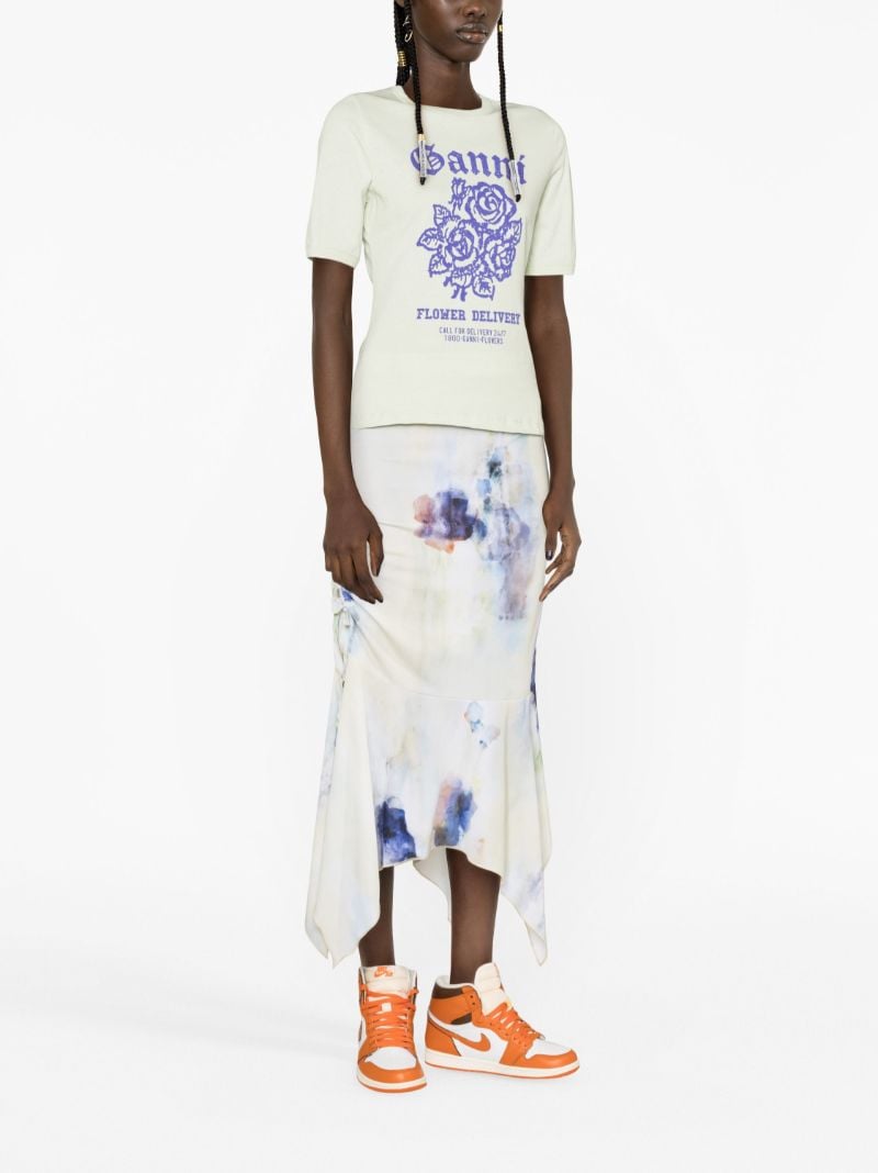 Green Flower Fitter Organic Cotton T-shirt