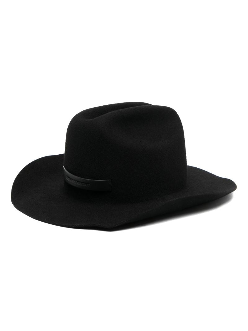Black Wool Fedora Hat